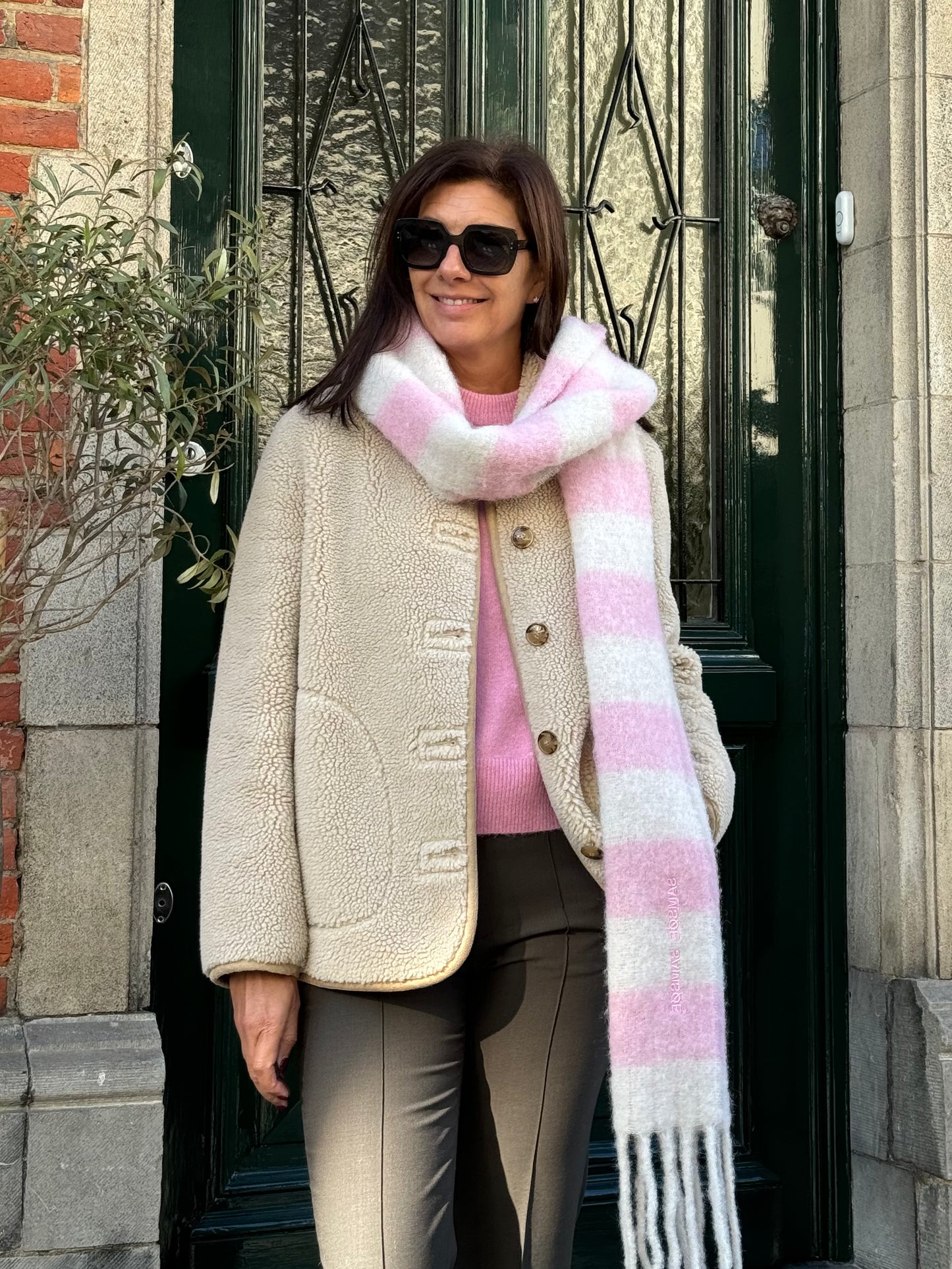 OUTLET Samsoe Samsoe Sjaal Alex Orchid Smoke