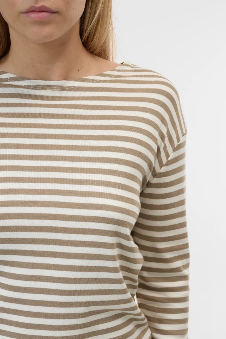Closed T-Shirt Longsleeve Streep Clay Beige