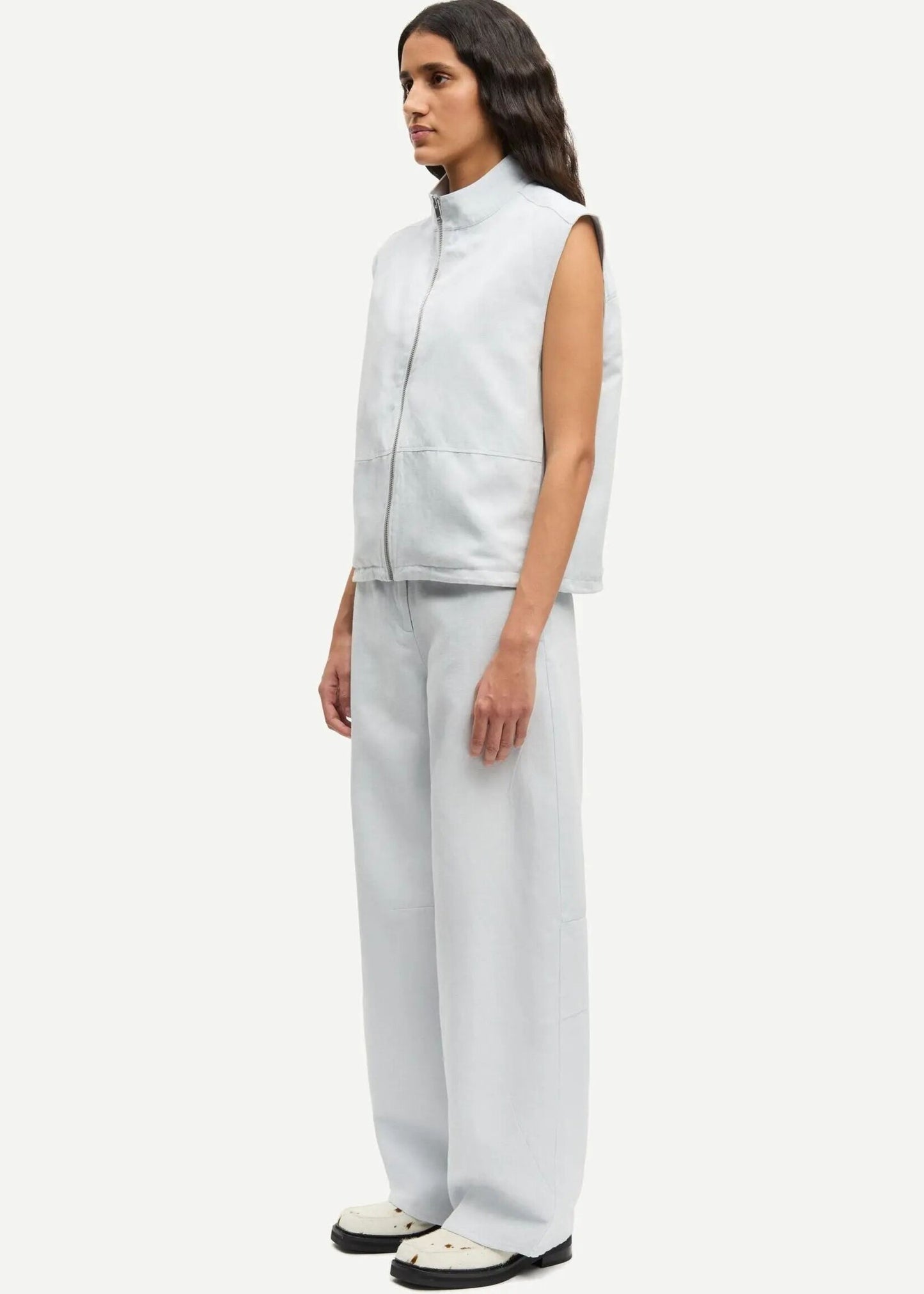 Samsoe Samsoe Vest Mouwloos Sakaila Gray Dawn Mel.