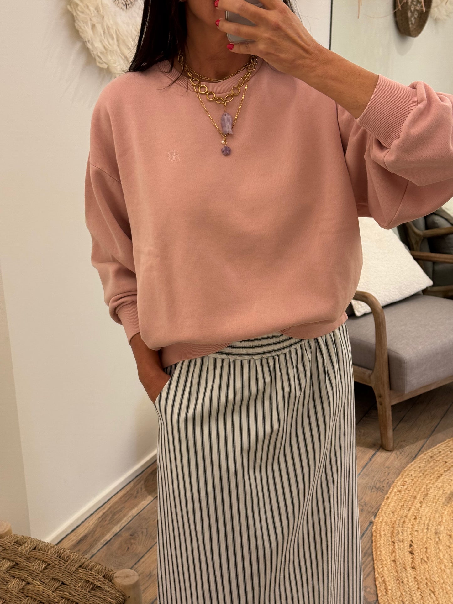 By-Bar Sweater Bibi Naturel Peach Dust