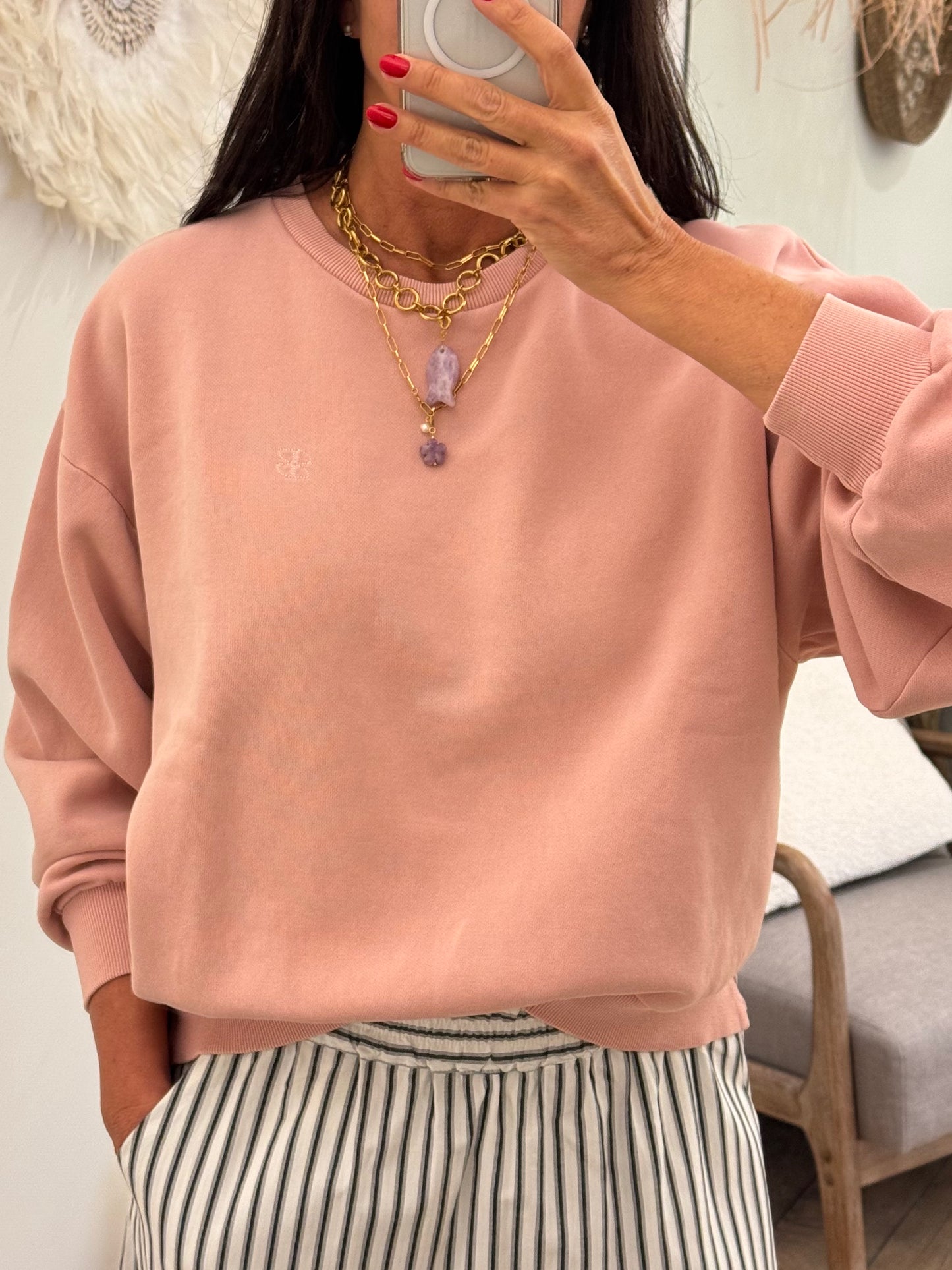 By-Bar Sweater Bibi Naturel Peach Dust