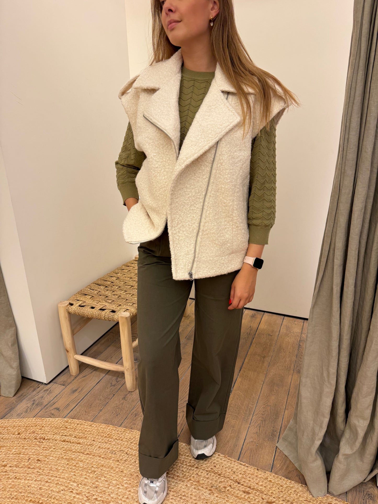 Peppercorn Jas Zonder Mouwen June Whitecap Grey