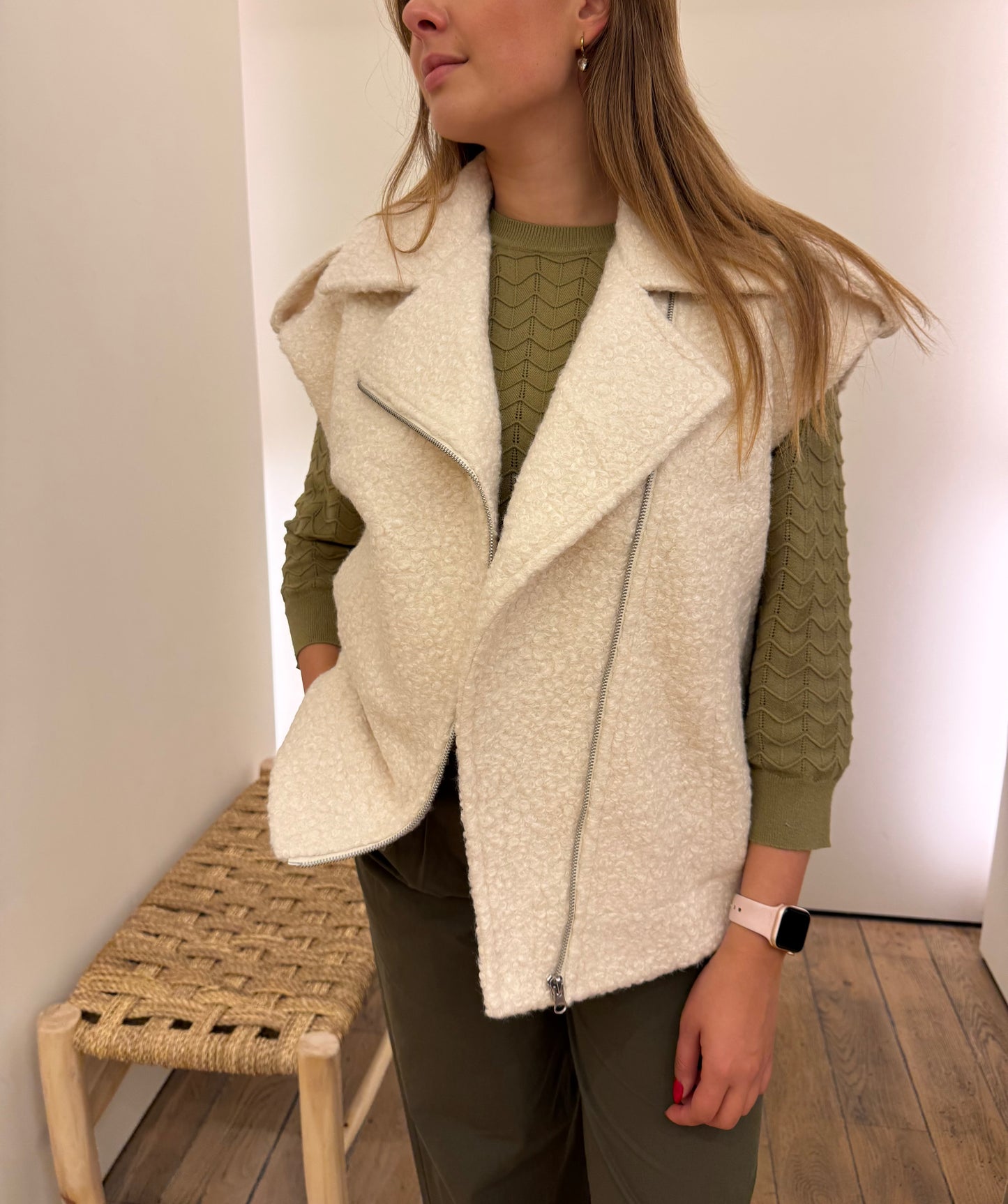 Peppercorn Jas Zonder Mouwen June Whitecap Grey