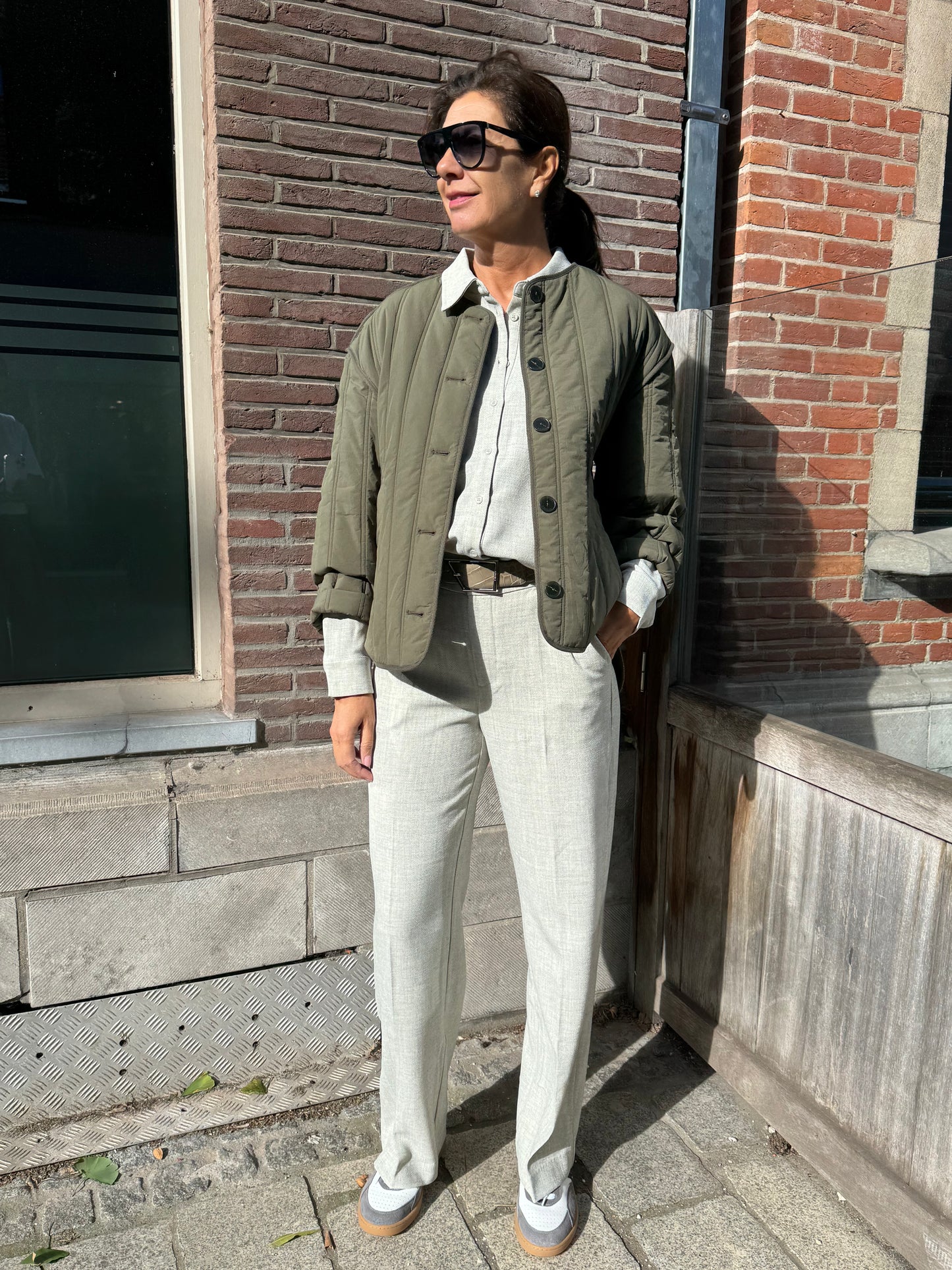 Minus Broek Aya Mid Waist String Melange