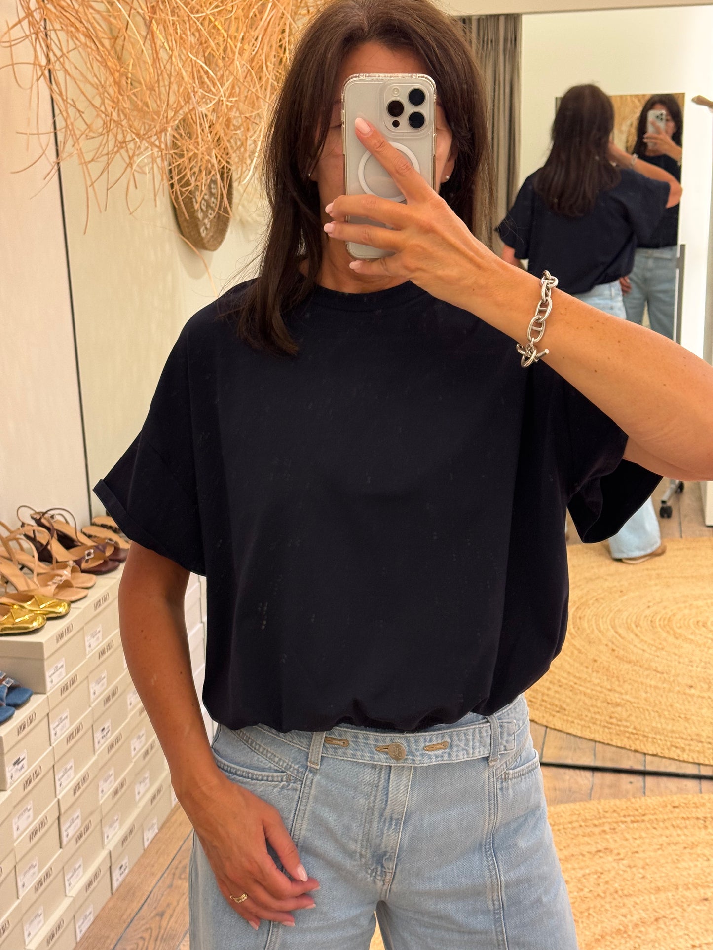 Re/Born T-Shirt Raffa Dark Blue