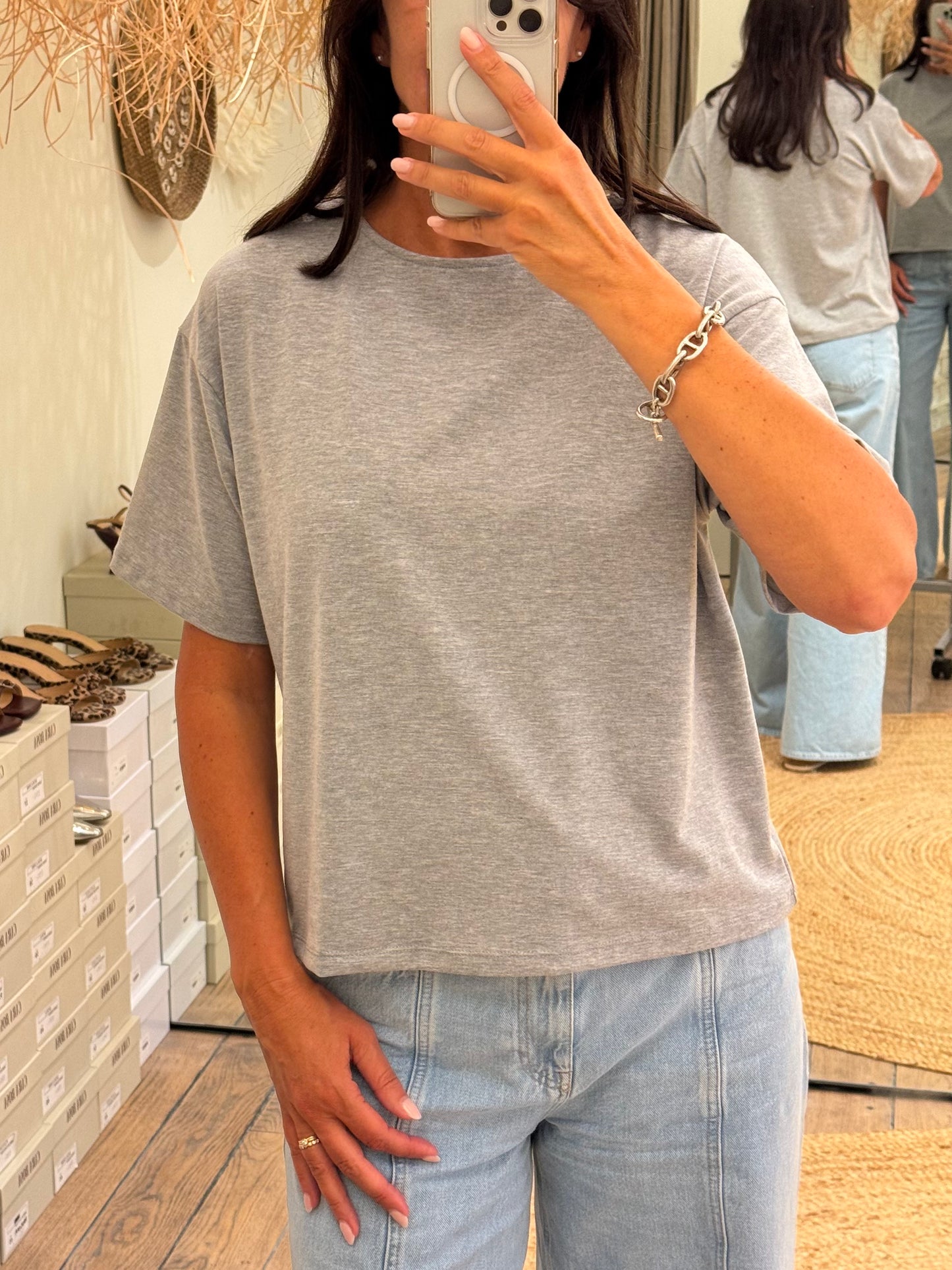 Re/Born T-Shirt Zoe Gray Melange