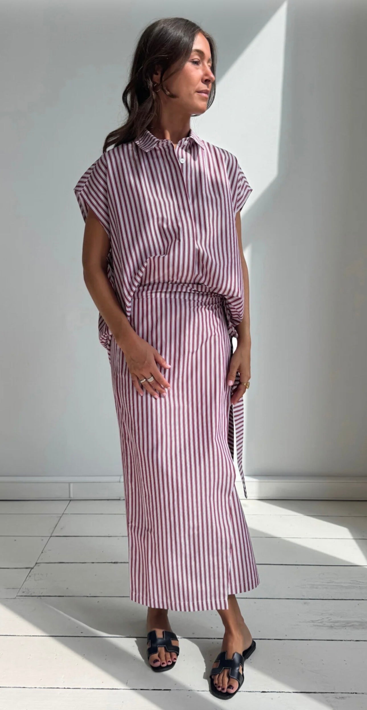 Liv The Label Rok Pixie Burgundy Stripes