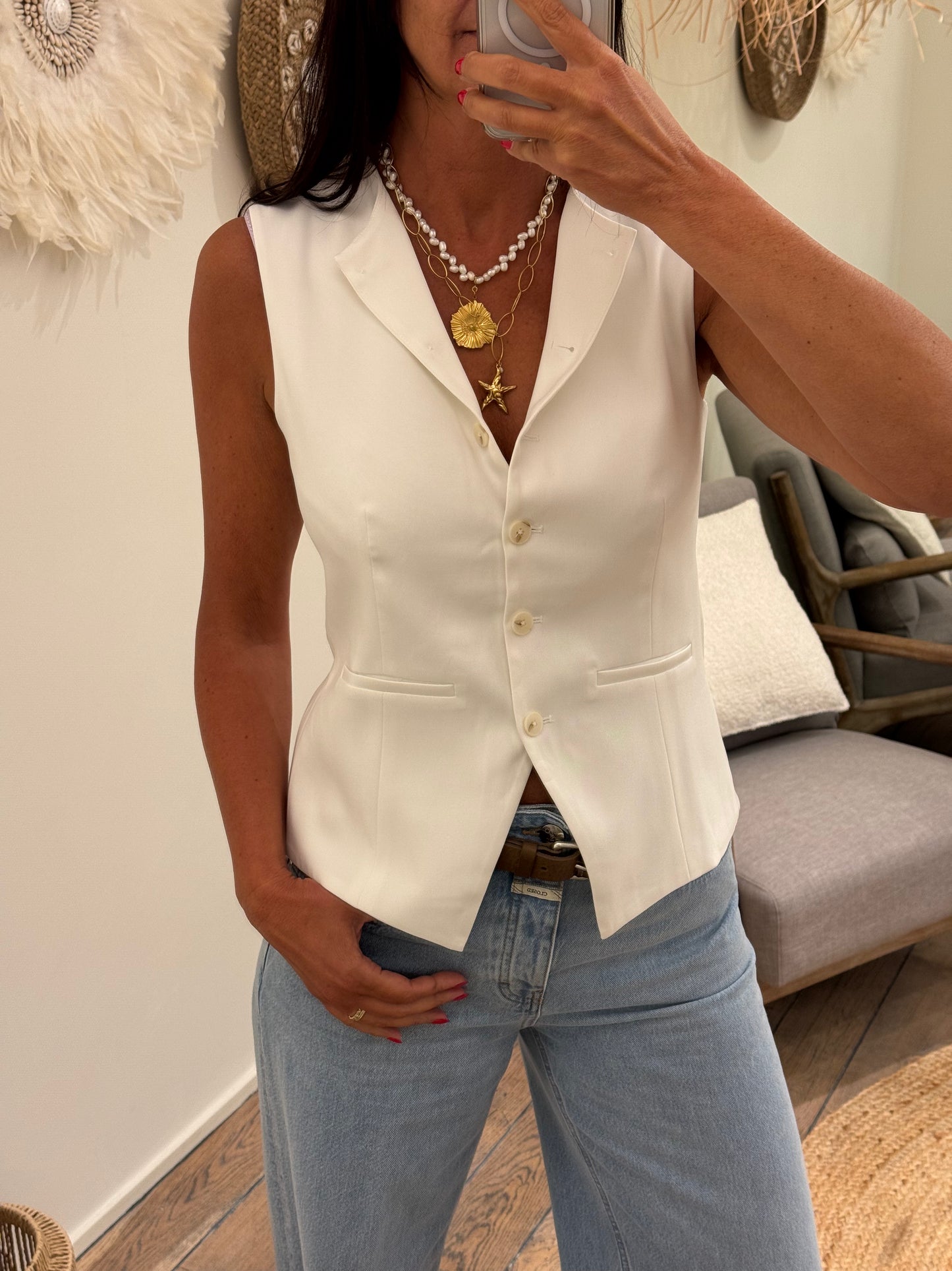 Samsoe Samsoe Saruma Vest Egret