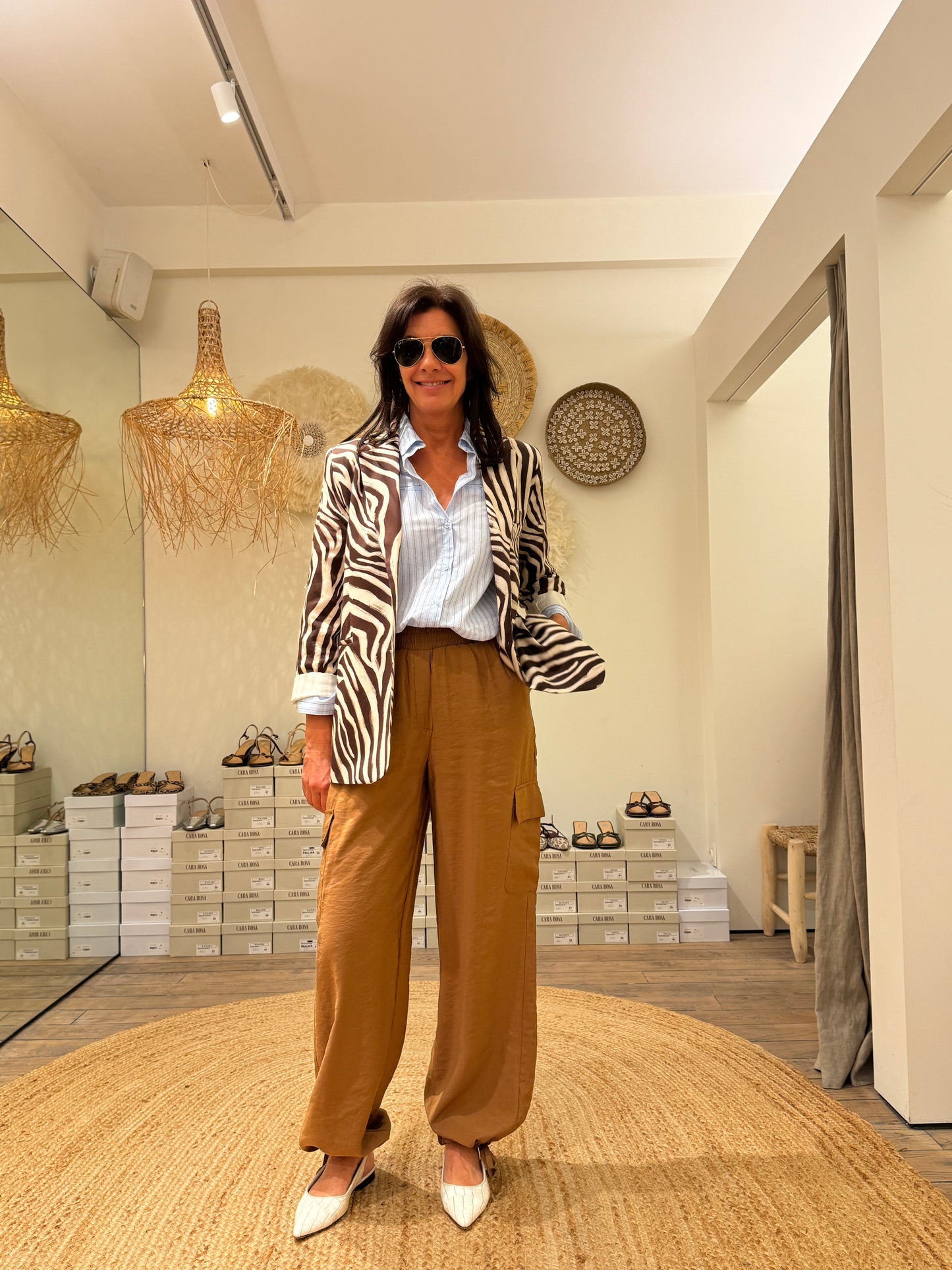 Reborn Blazer Astro Zebra Print Vino/Brown