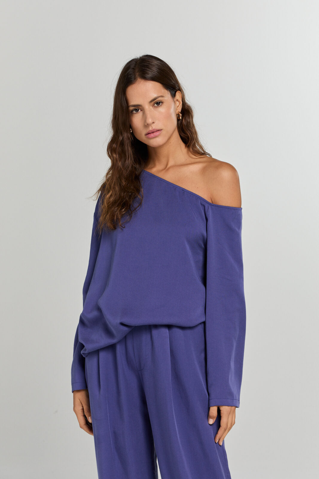 Liv The Label Top Off Shoulder Mick Blue (Paars)