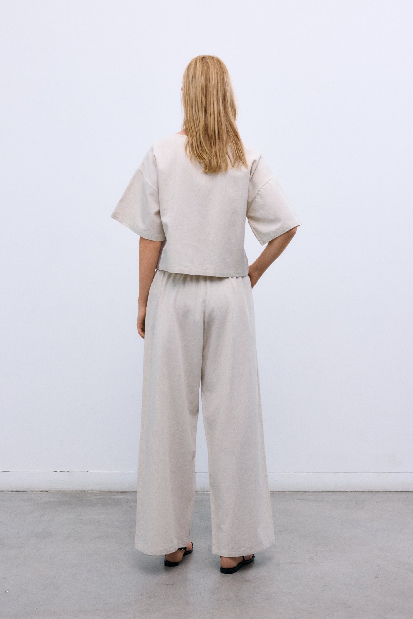 The New Society Broek Melissa Palazzo Sand Vigore