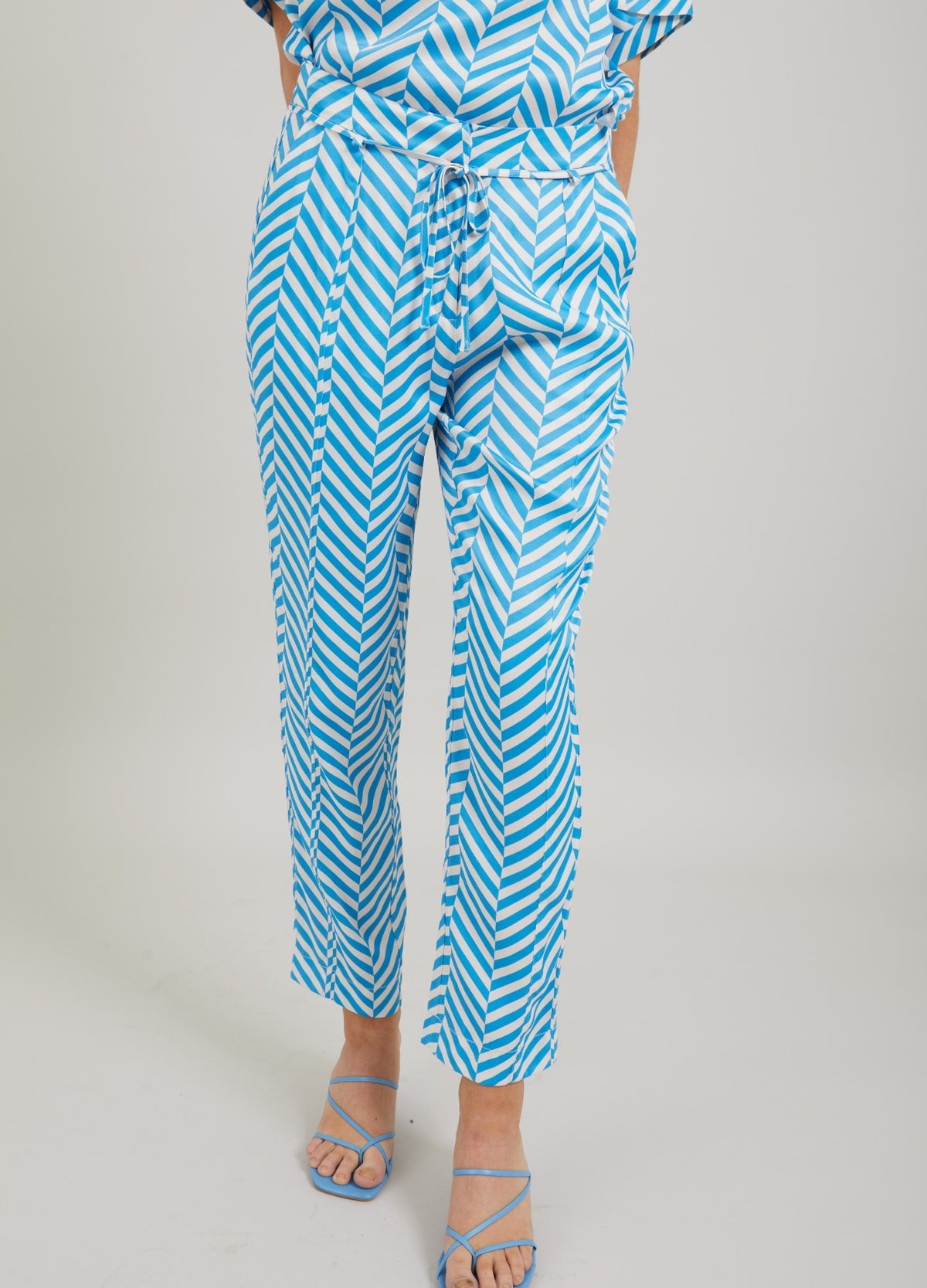 OUTLET Coster Copenhagen Broek Stella in Heringbone Print