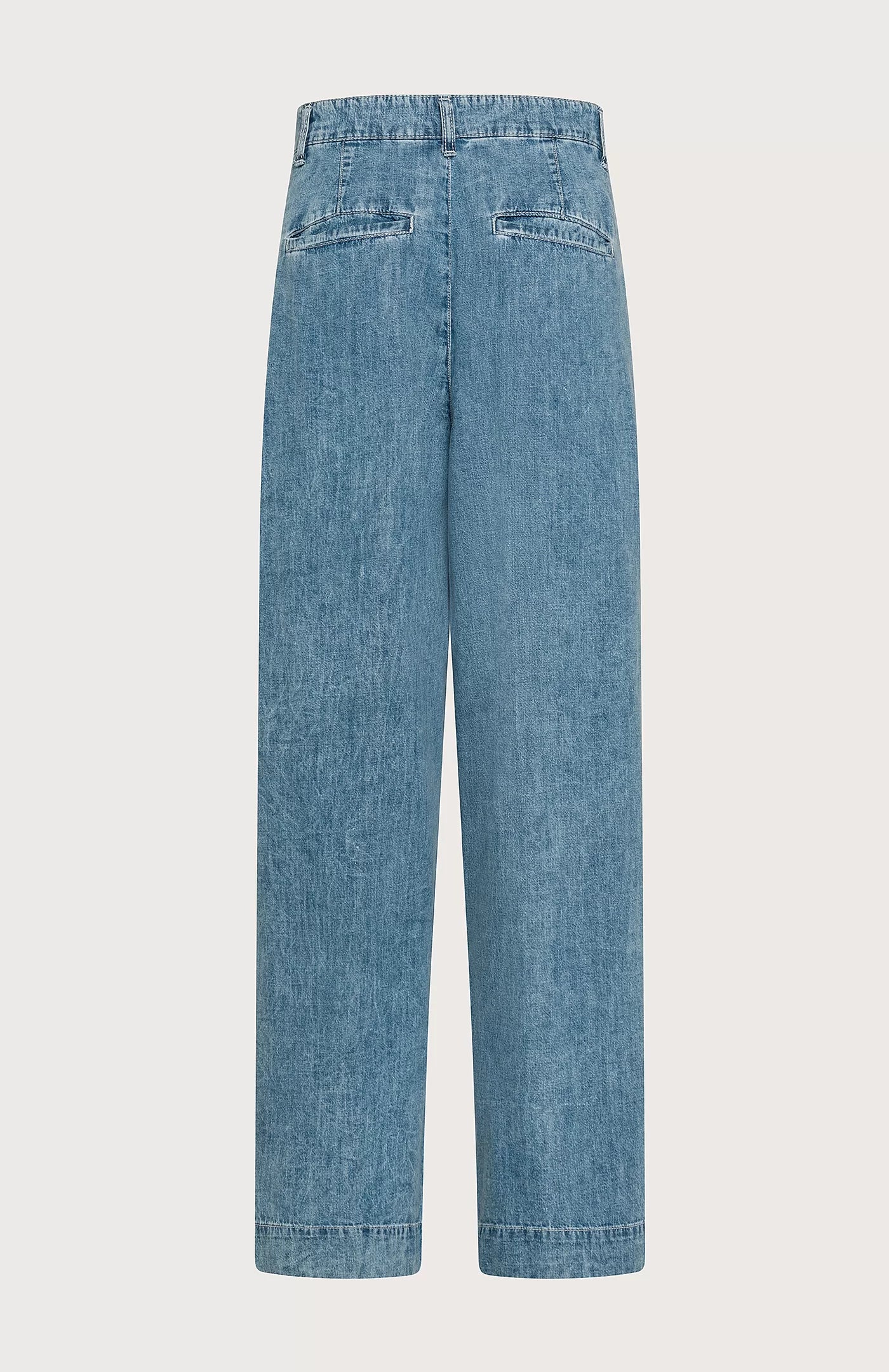 19.70 Jeans met Plooien in licht gewassen Denim