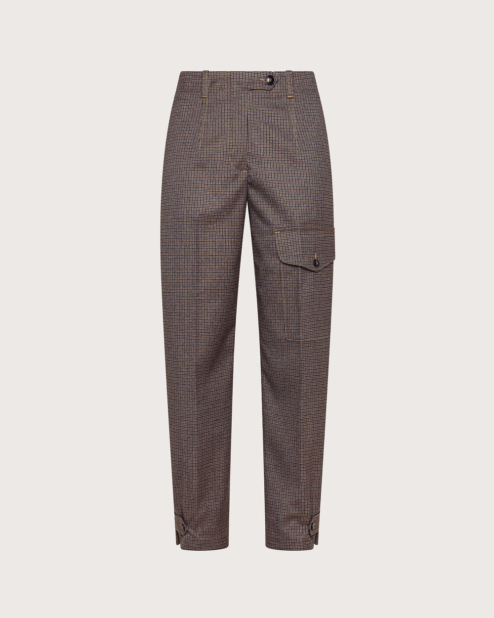 19.70 Broek Taupe Pied de Poule