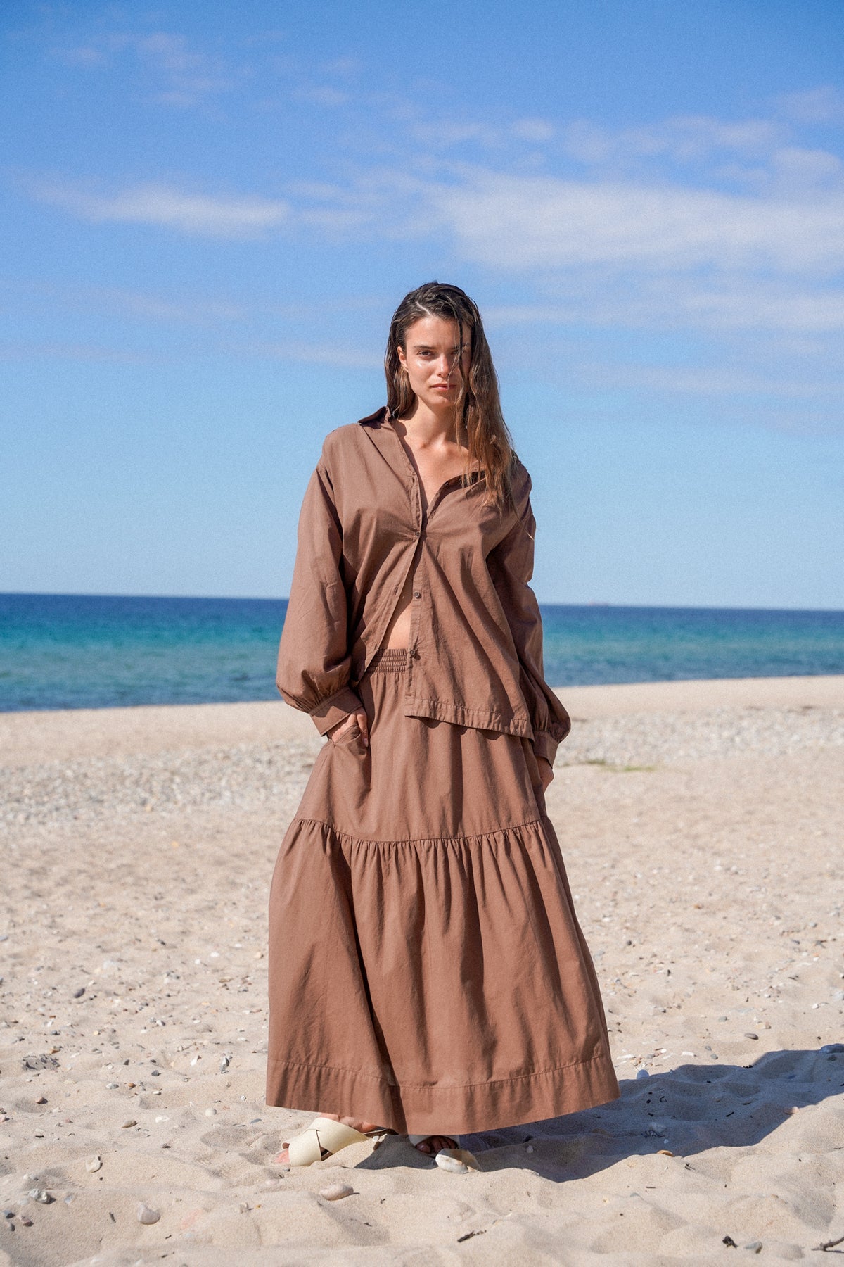 Rue de Tokyo Bloes Sloan Voile Dark Brown