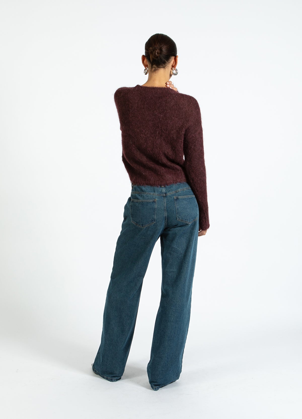 Coster Copenhagen Pull V-hals Alpaca Bordeaux