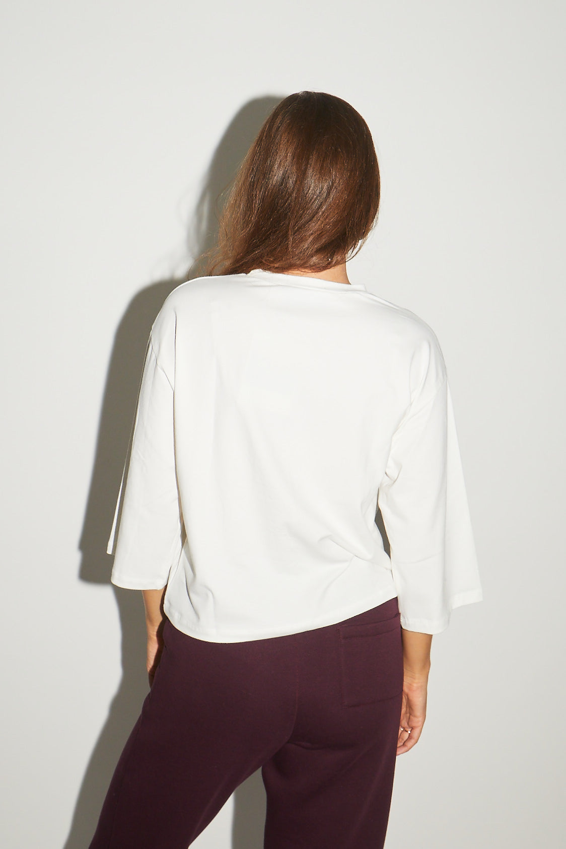 Re/Born T-Shirt Zizi 3/4 Mouwen Off White