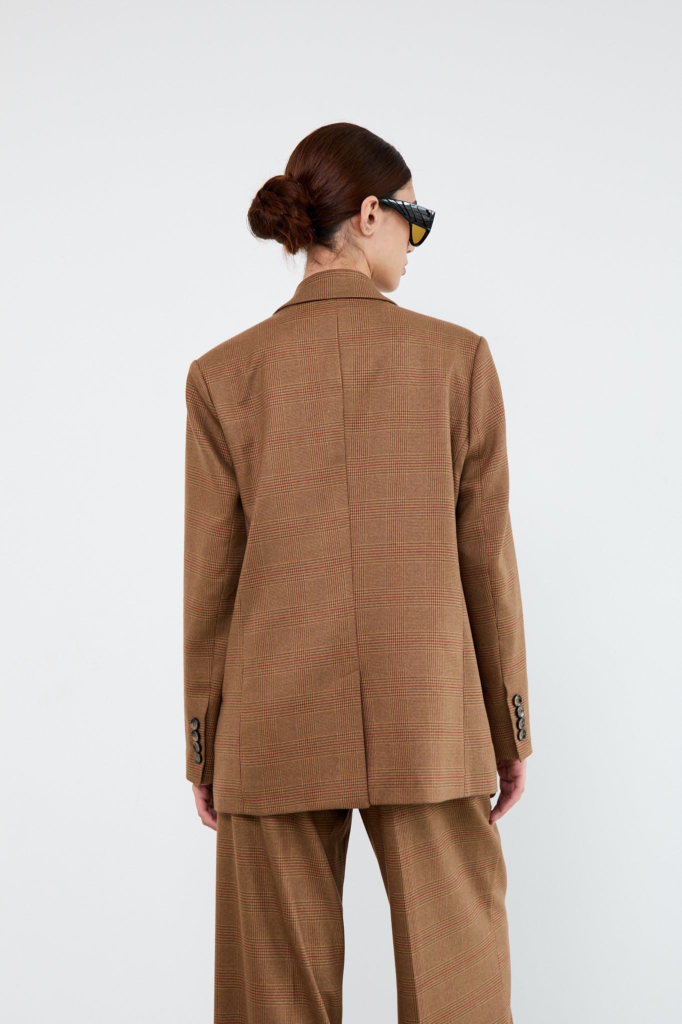 Liv The Label Blazer Indy Checked Camel Prince of Wales
