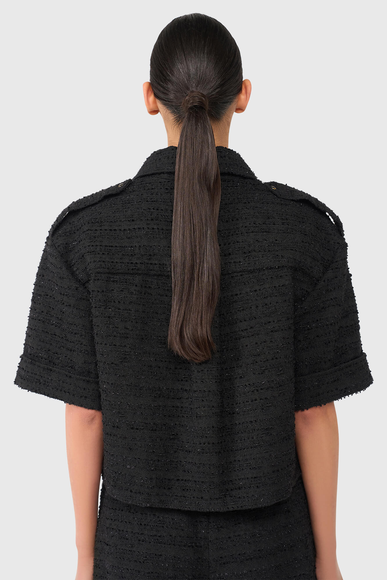 Janice Bloes Spike Tweed Zwart