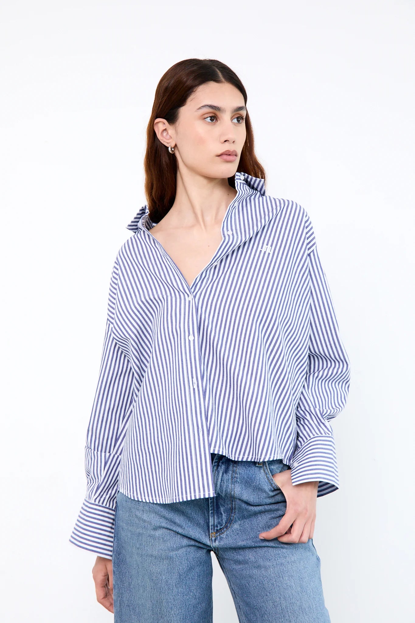 Liv The Label Bloes Elle Blue Striped