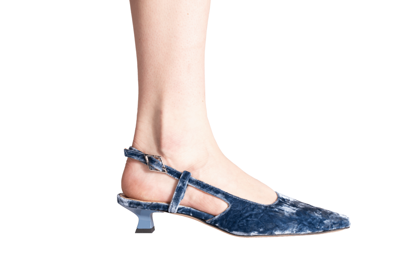 Cara Rosa Schoenen Slingback Kitten Heel Laura Jeans Fluweel