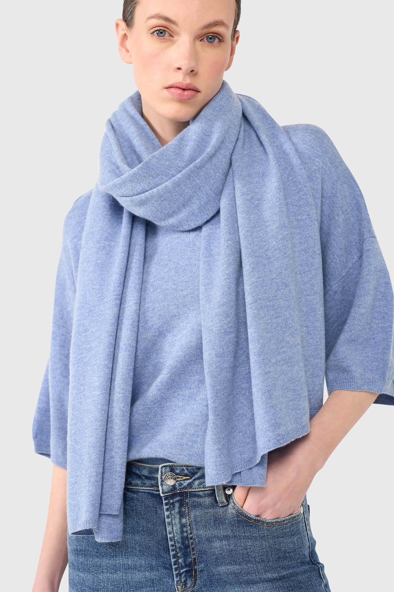 Janice Sjaal Santos Denim Blue