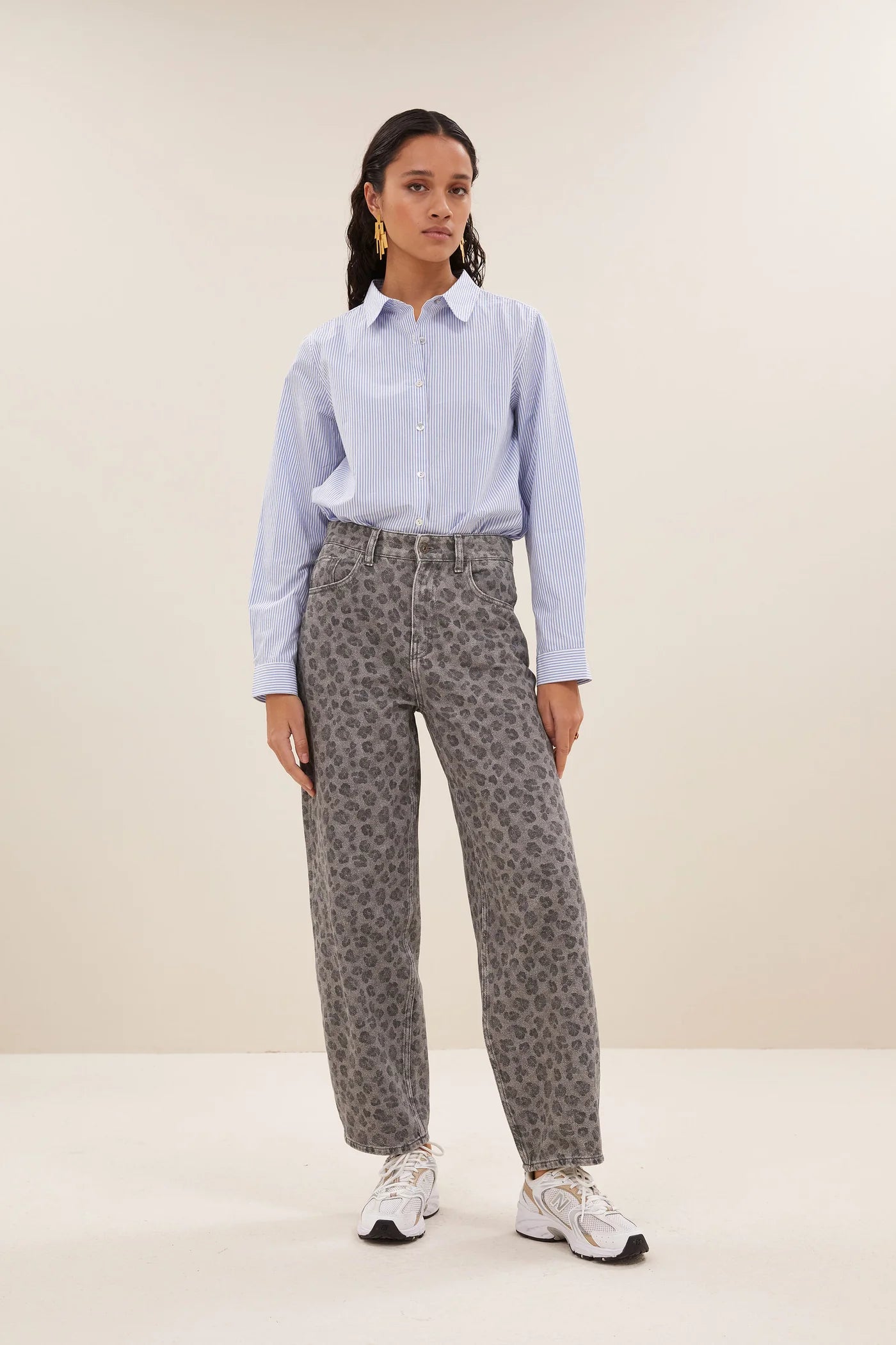 By-Bar Broek Lew Grey Cheetah