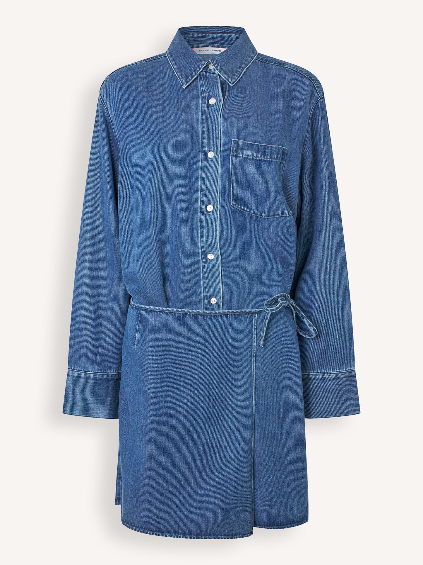 Samsoe Samsoe Jurk Sasky Mediium Denim Blue