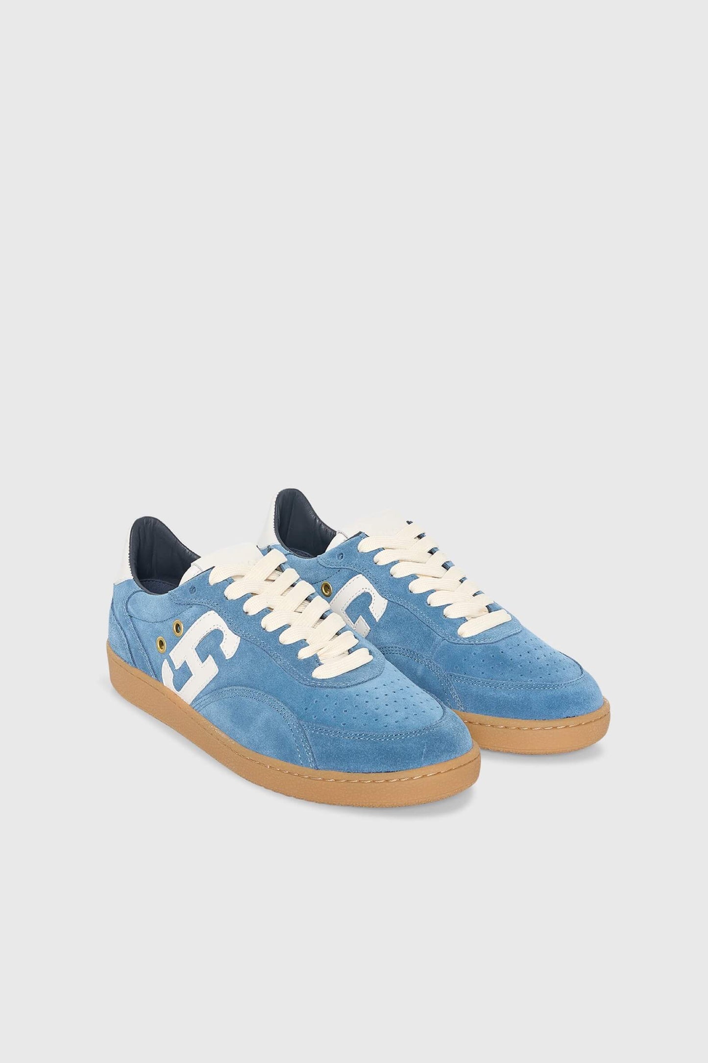 Janice Sneakers Stanley Blauw Suede