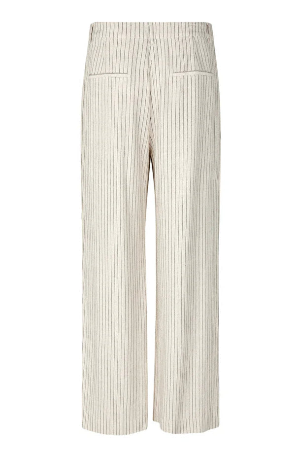 OUTLET Lolly's Laundry Broek Tyler Creme Streep Zwart