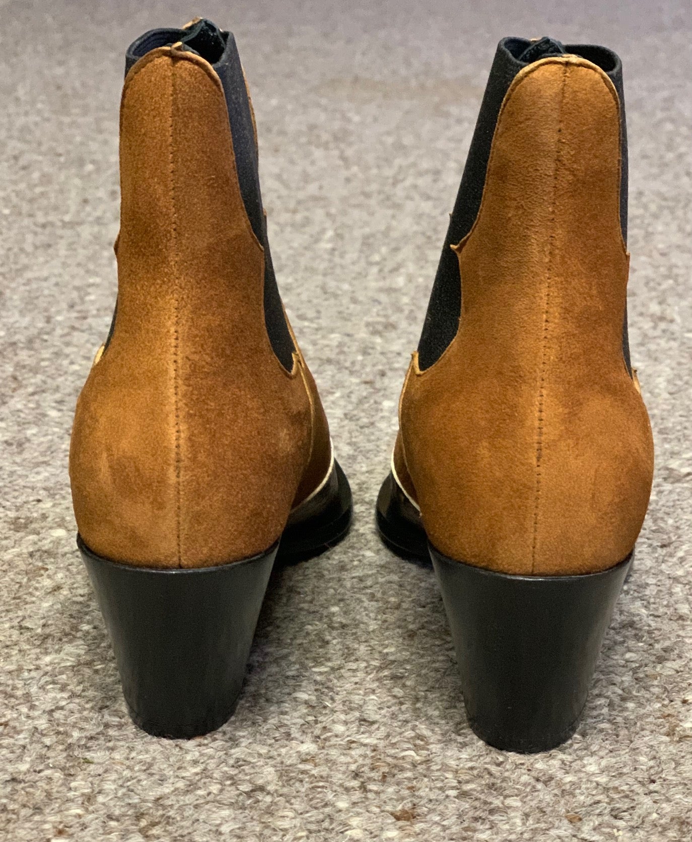 OUTLET Frida Enkellaarzen Exo Camel Suede / Python