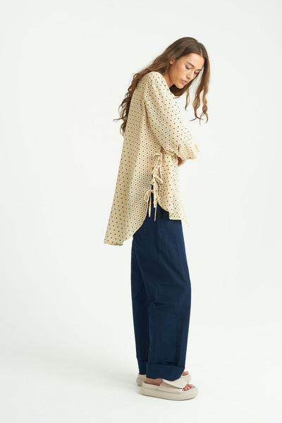 OUTLET Rue De Tokyo Bloes Susanne Melanie Printed Beige Flower