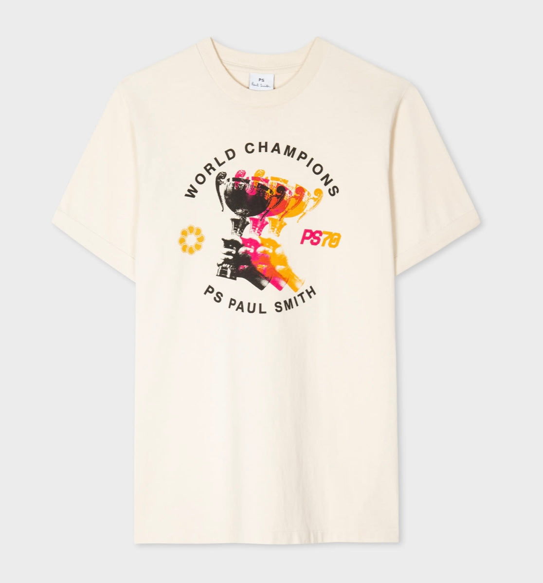 OUTLET Paul Smith T-shirt Ecru 'Champions' Logo