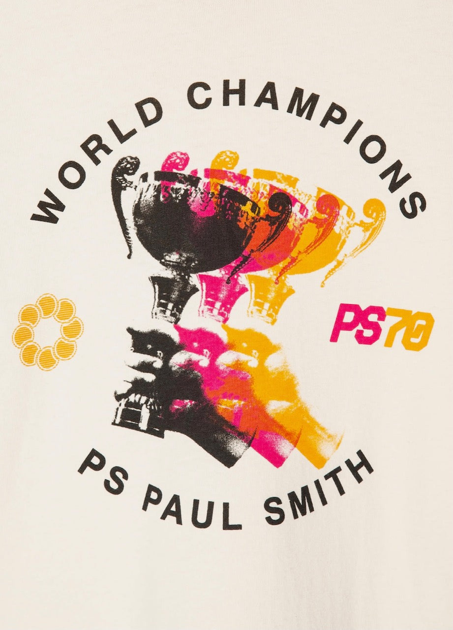 OUTLET Paul Smith T-shirt Ecru 'Champions' Logo