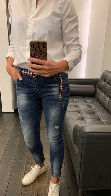 Jeans met Riem