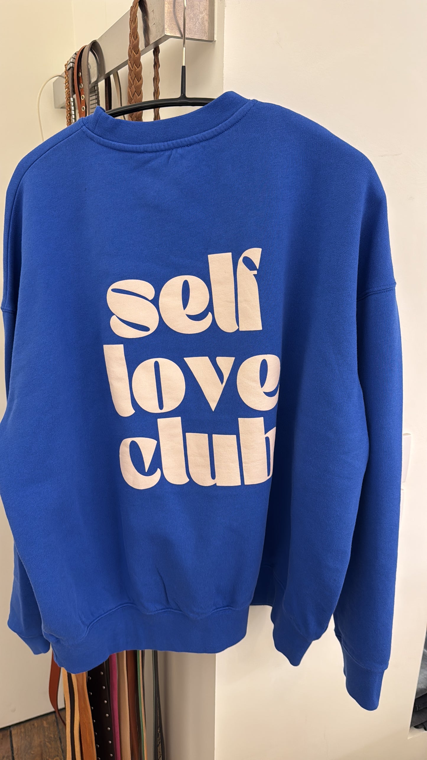 Liv The Label Sweater Cooper 'Self Love Club' Dazzling Blue