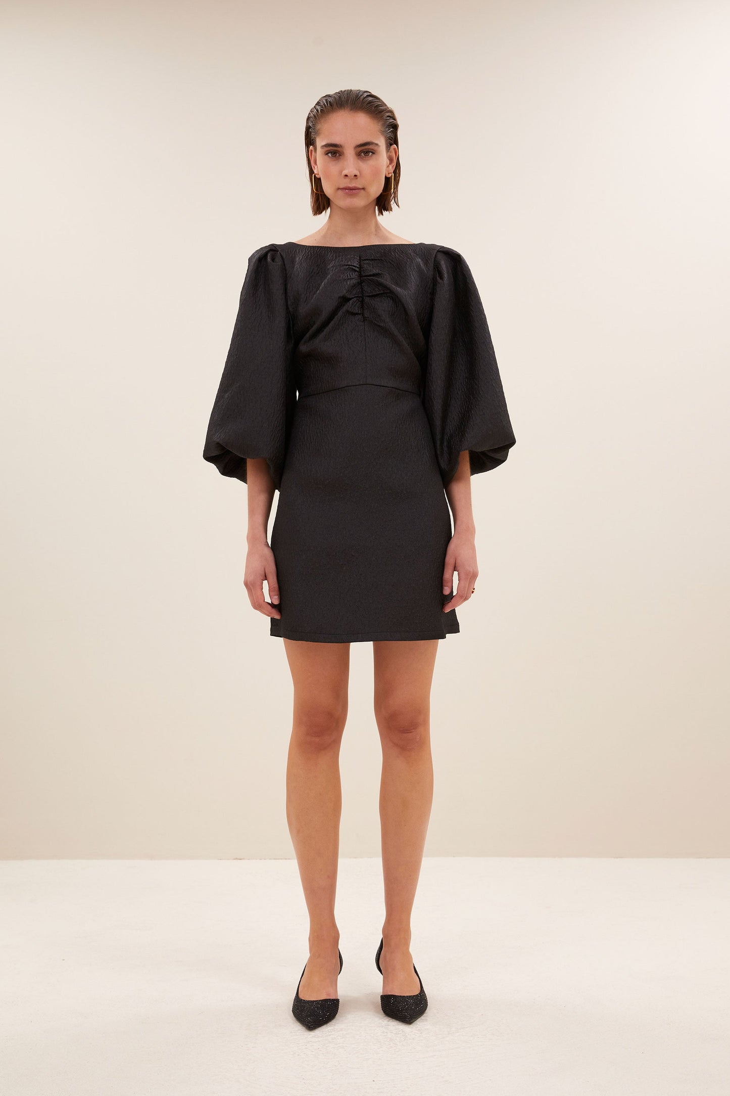 By-Bar Jurk Mimi Bubble Jet Black