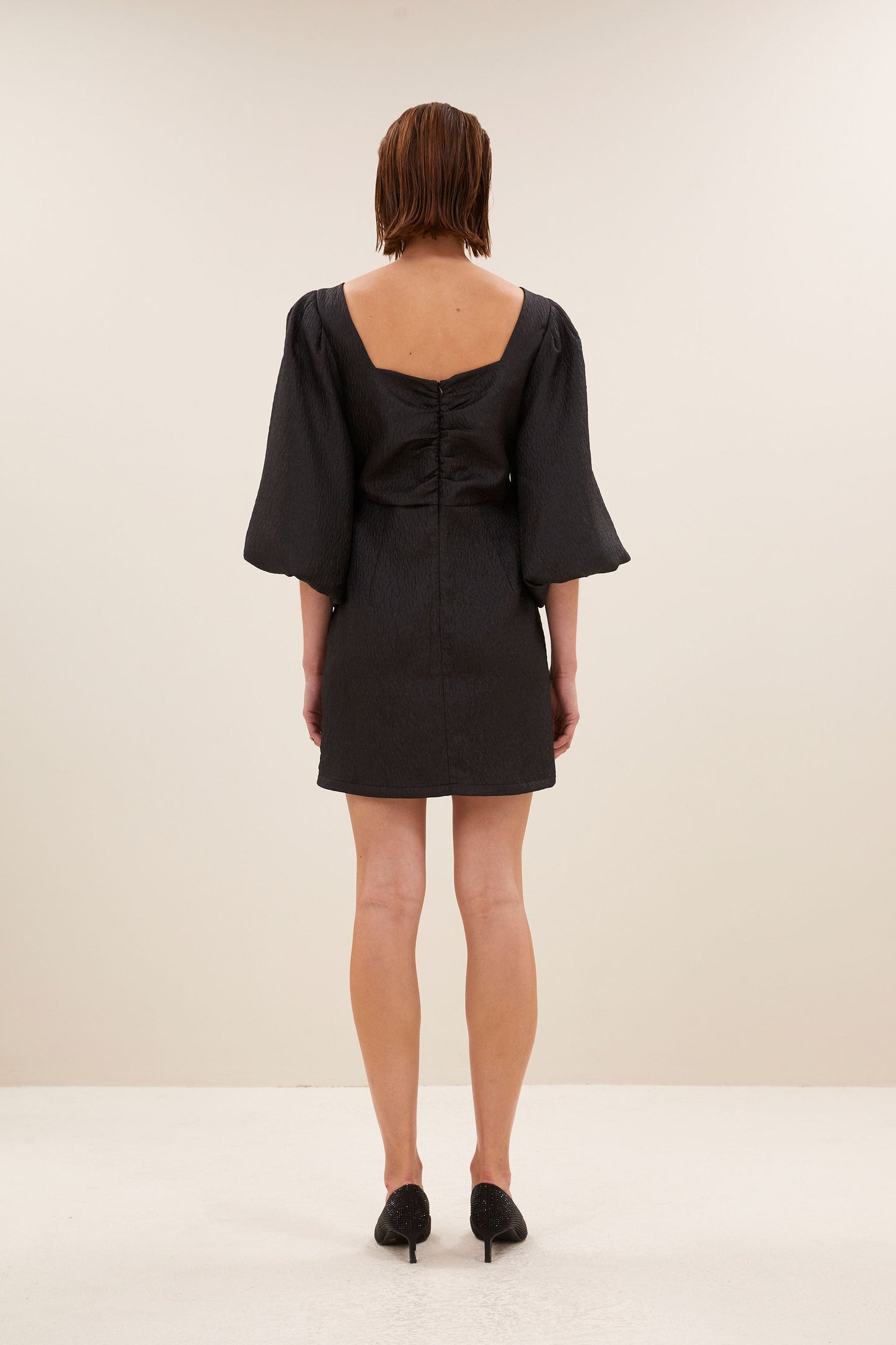 By-Bar Jurk Mimi Bubble Jet Black