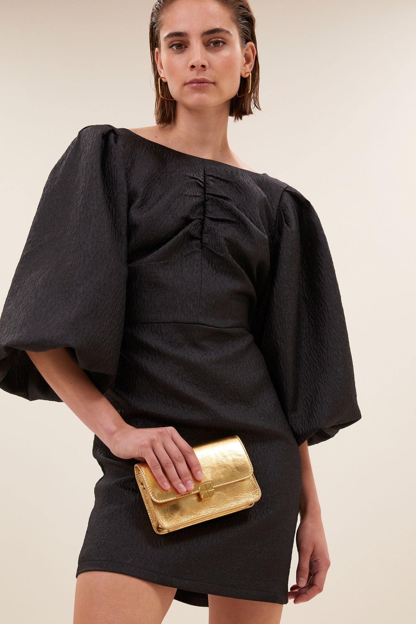 By-Bar Jurk Mimi Bubble Jet Black