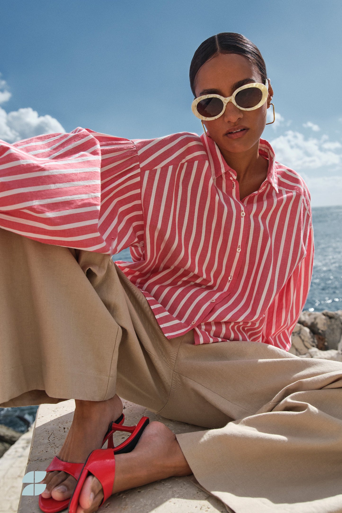 By-Bar Bloes Sarah Short Red Stripe