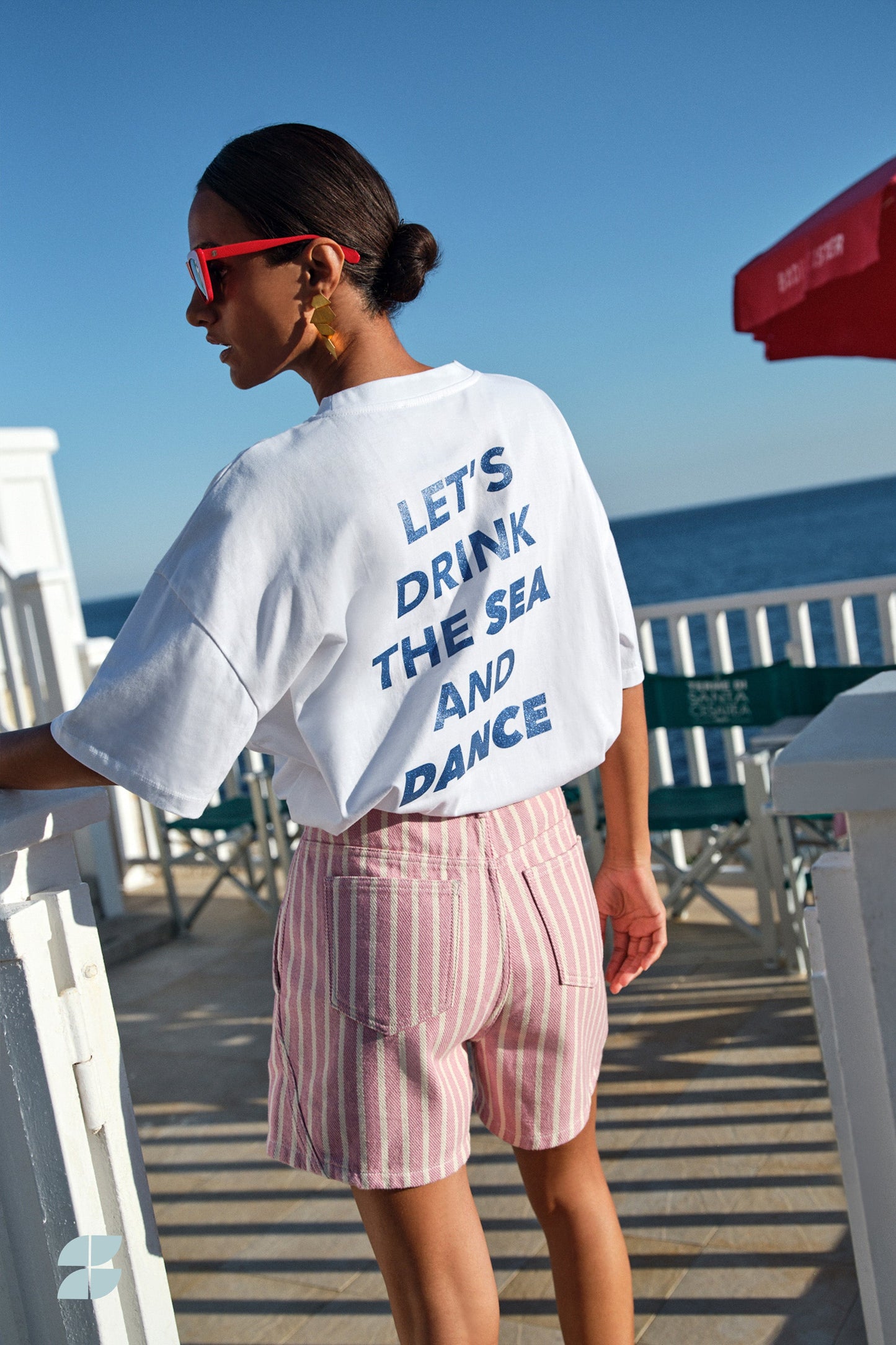 By-Bar Short June Pink Stripe