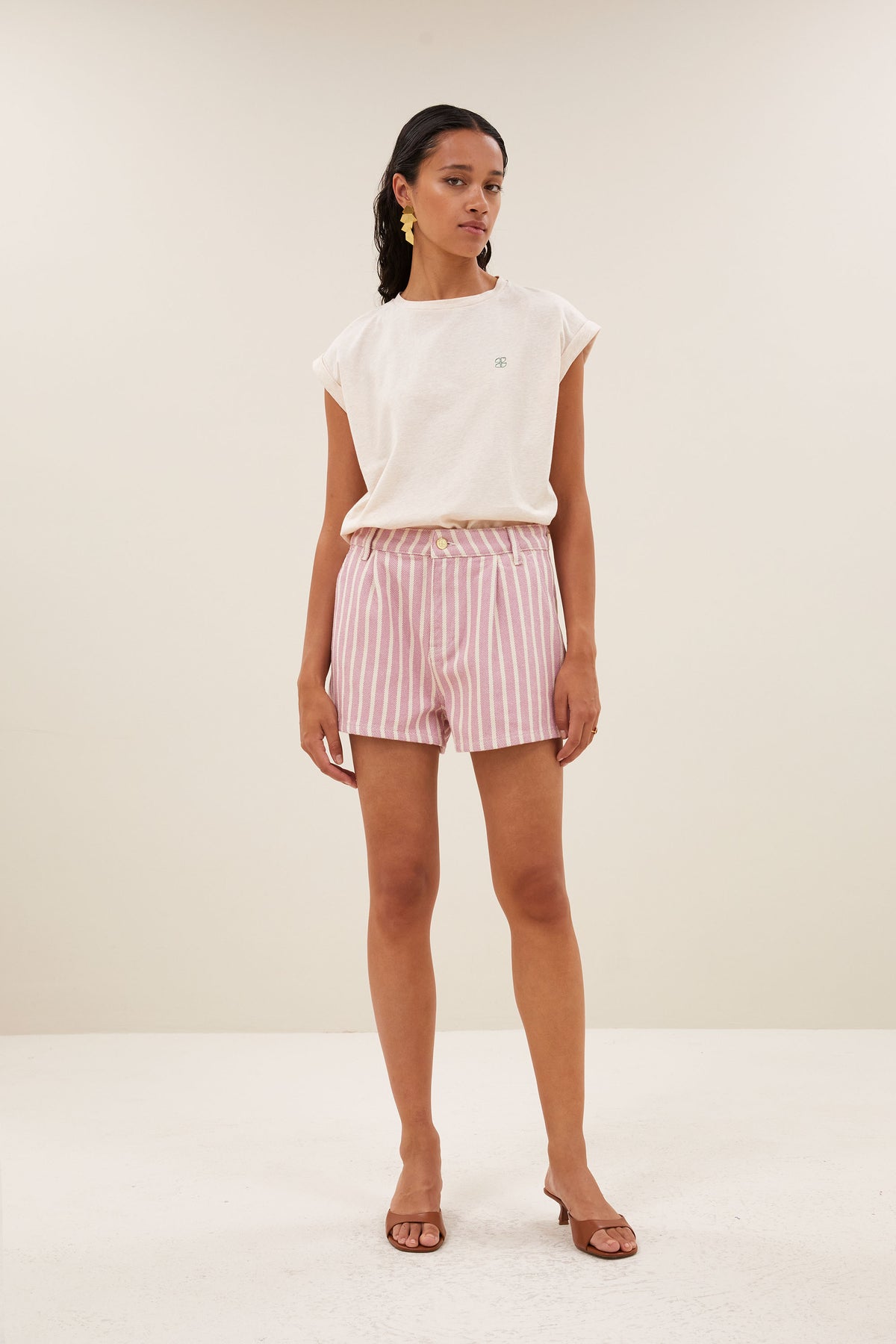 By-Bar Short June Pink Stripe