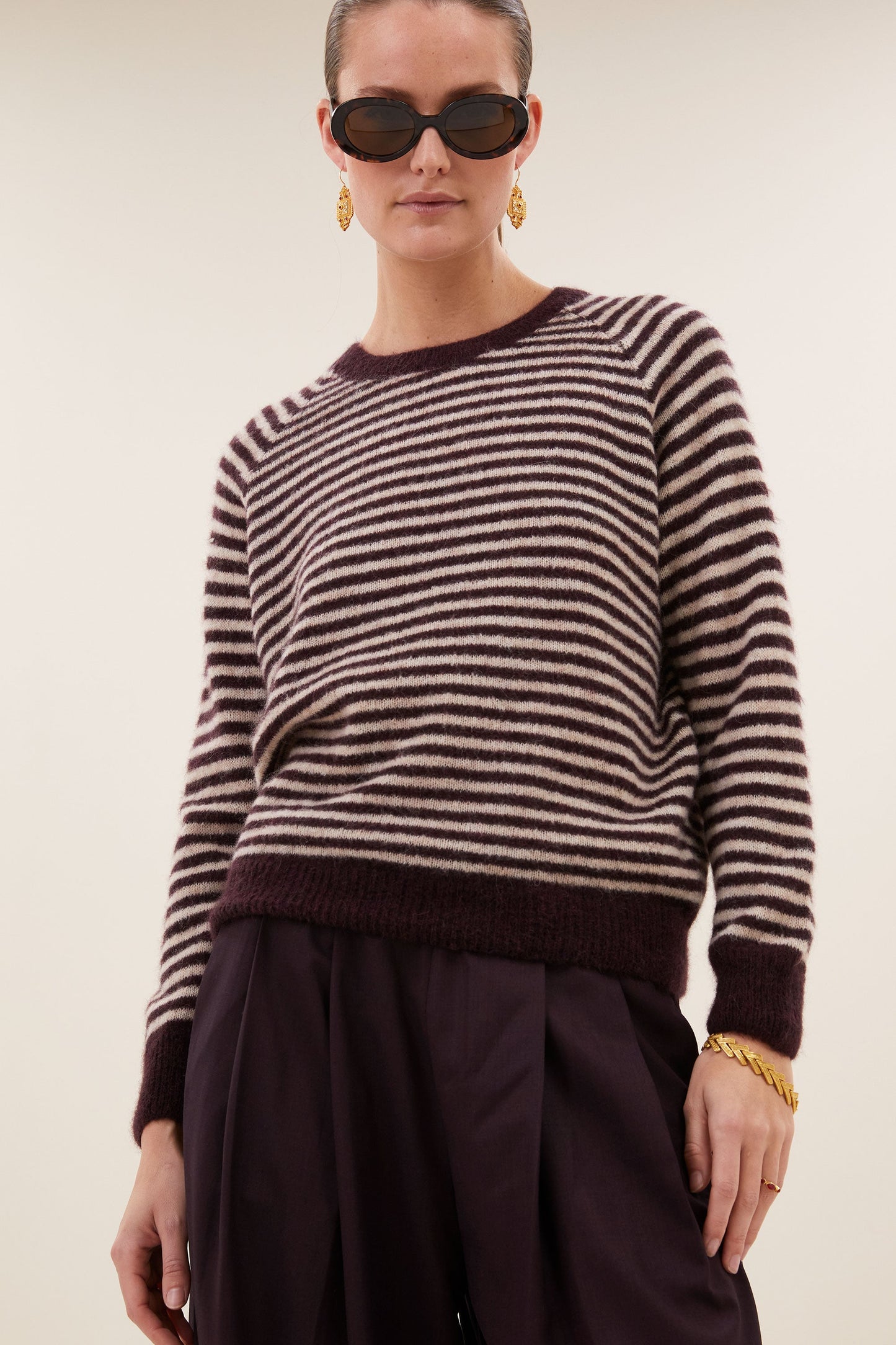 By-Bar Pull Sally Stripe Burgundy Crush