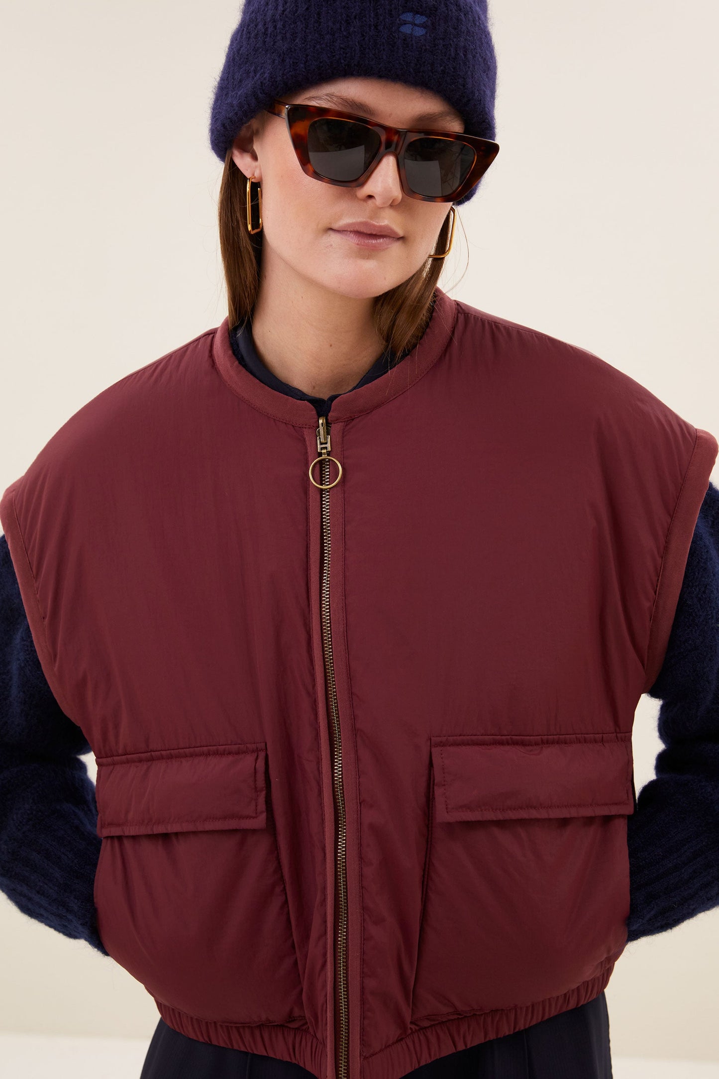 By-Bar Bodywarmer Reversible Wine (Bordeaux)