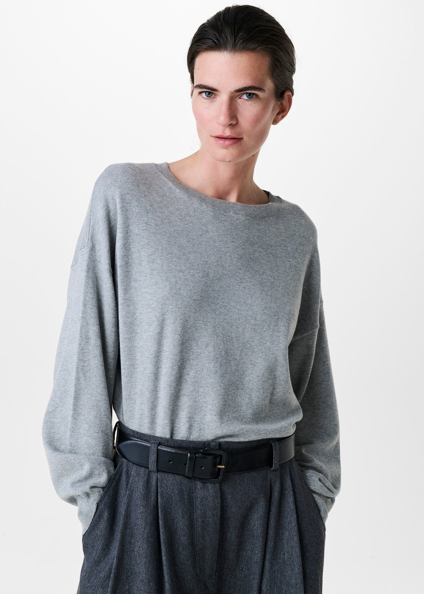 Zenggi Pull Boothals Light Grey Melange