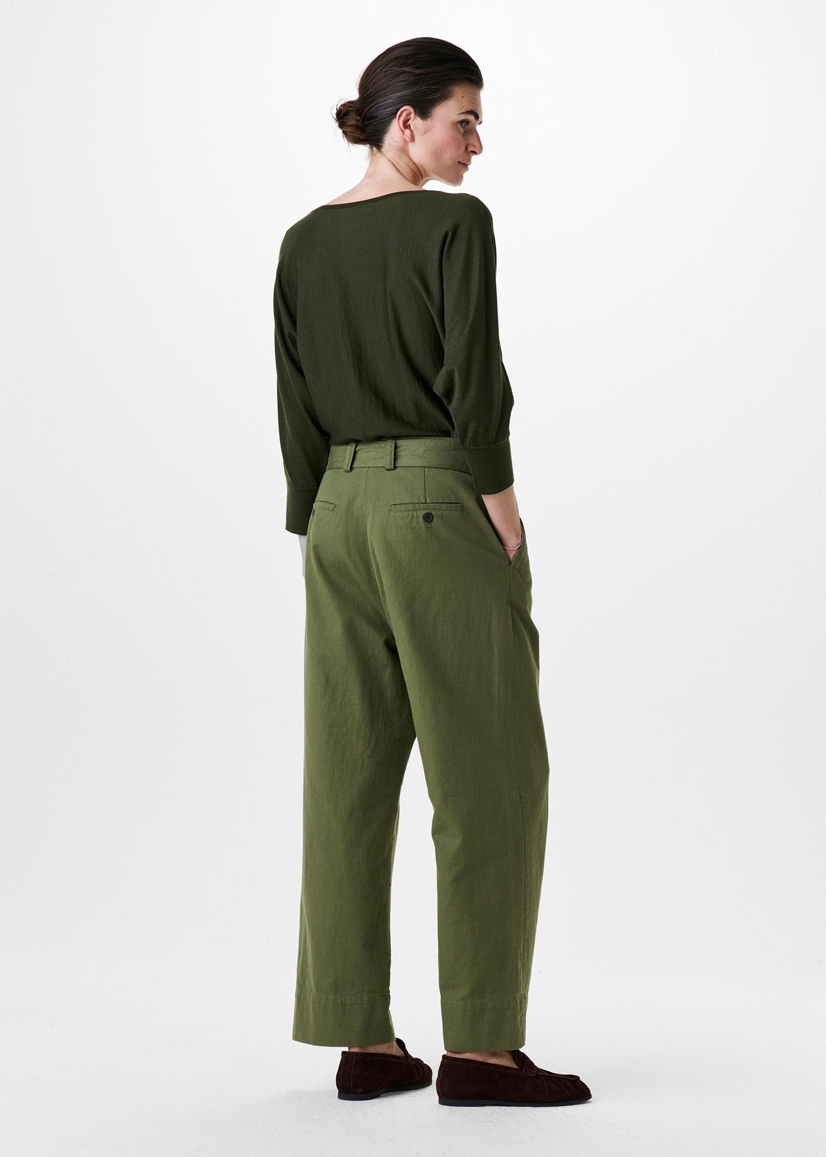 Zenggi Pull Vlindermouw Dark Green