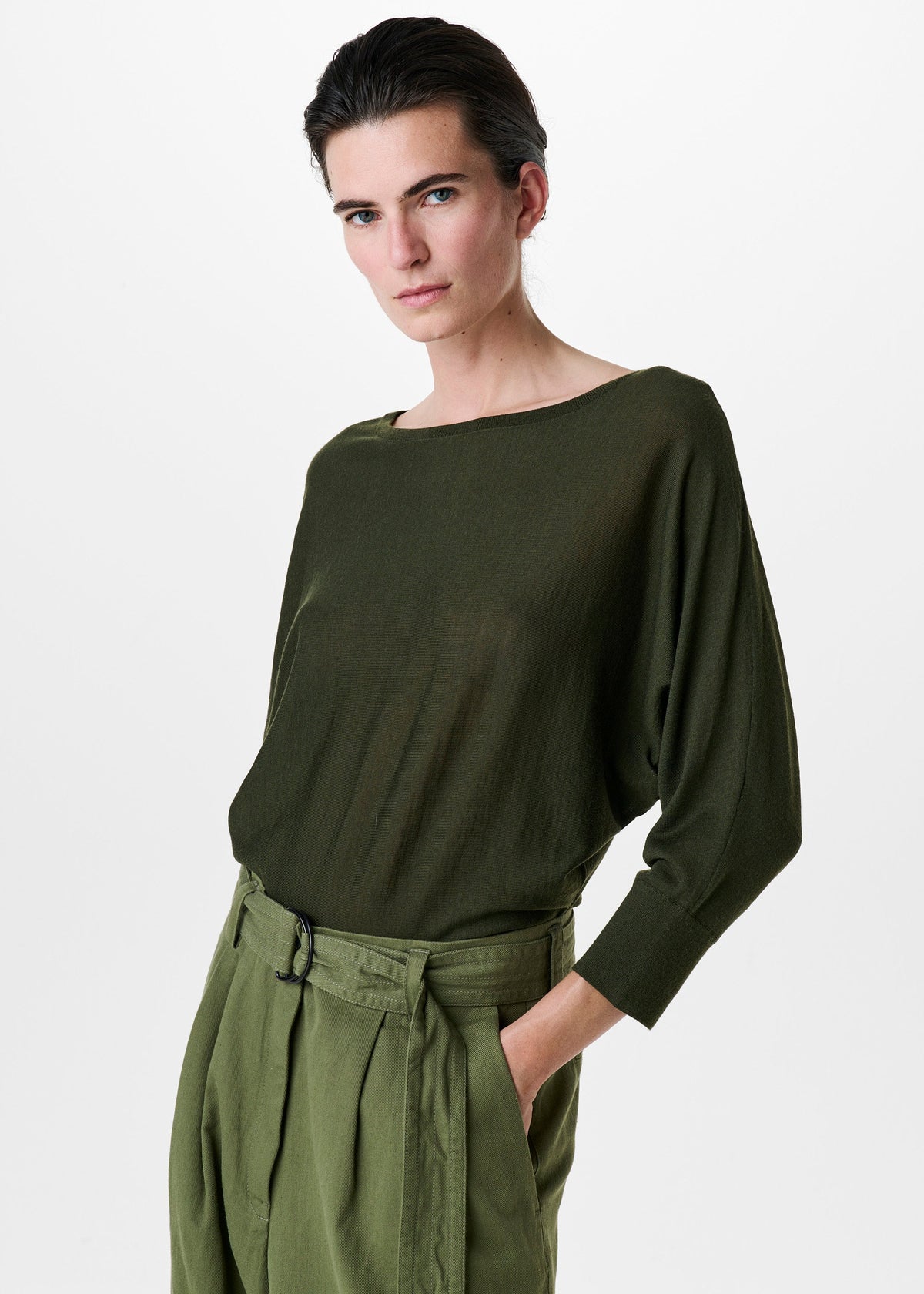 Zenggi Pull Vlindermouw Dark Green