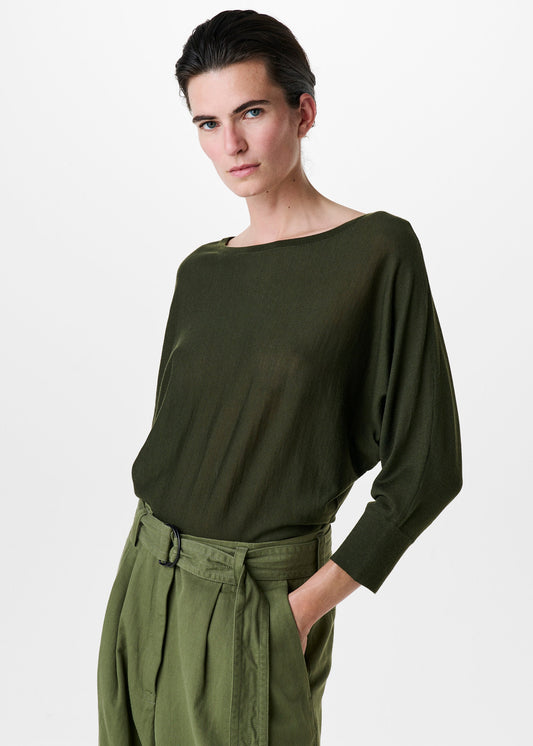 Zenggi Pull Vlindermouw Dark Green