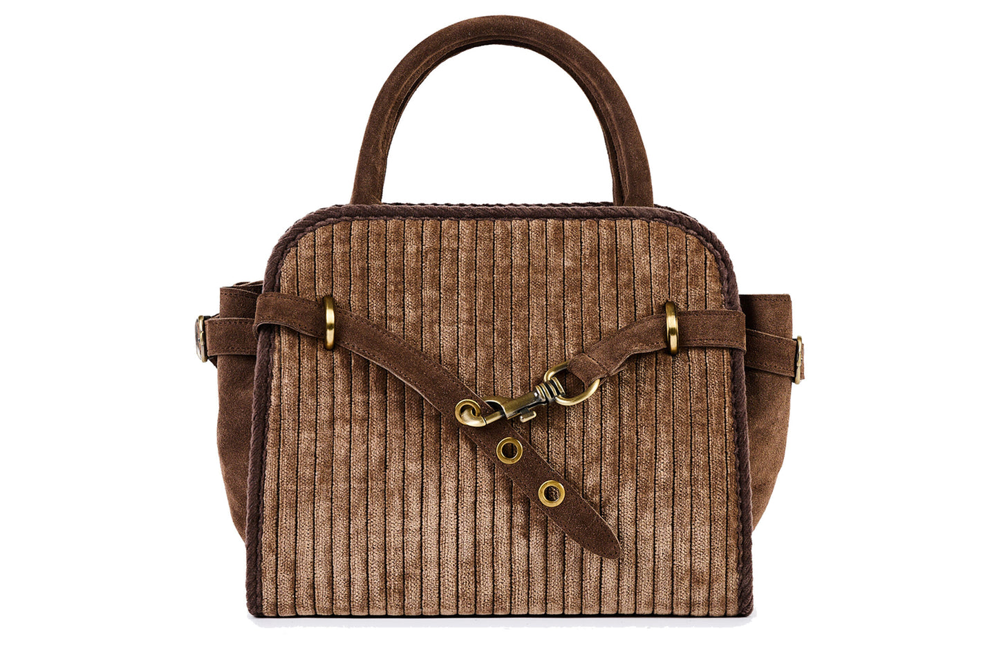 OUTLET Viamailbag Tas April Velvet Bruin