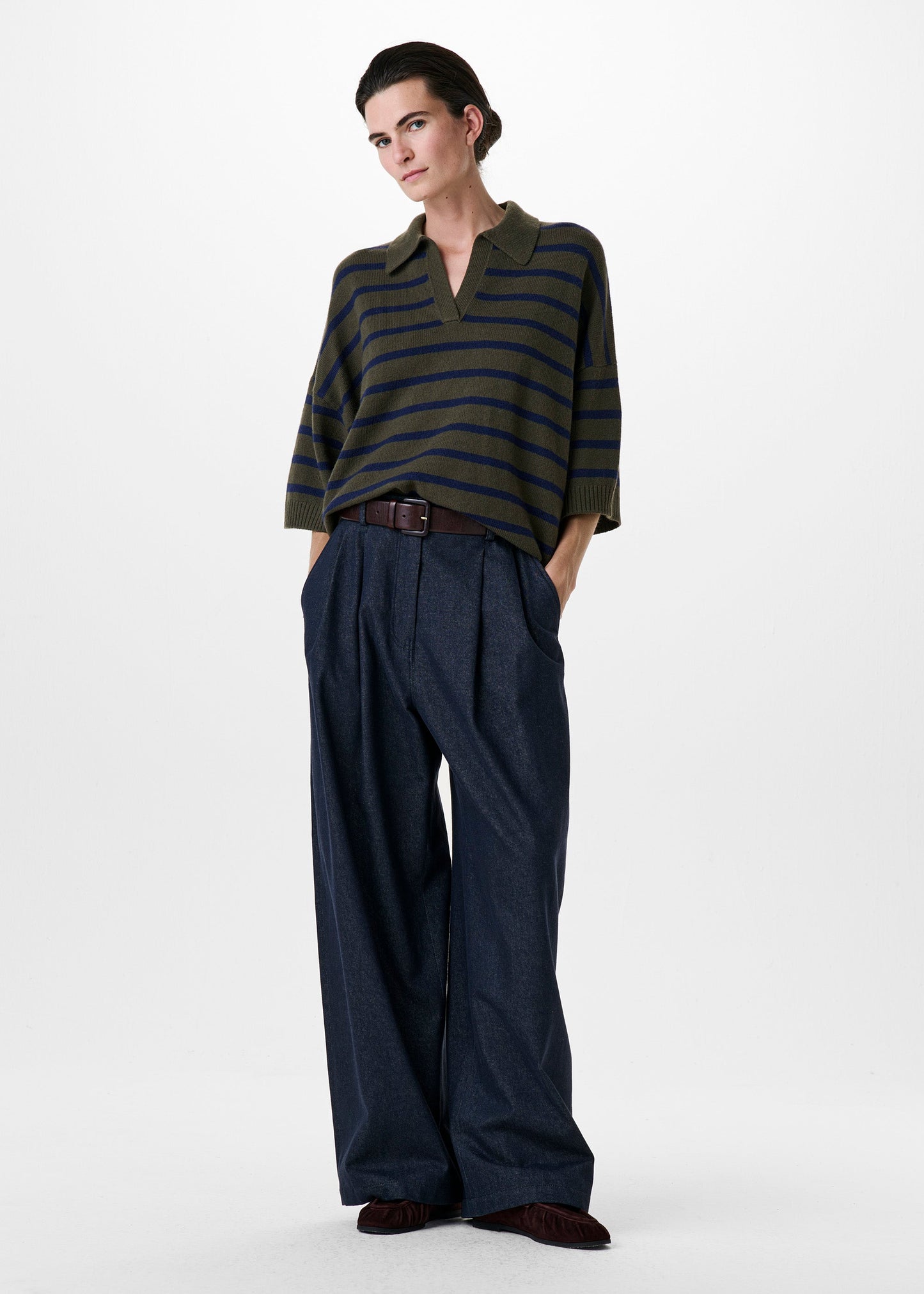 Zenggi Pull Polo Dawson Green/Blue Stripe